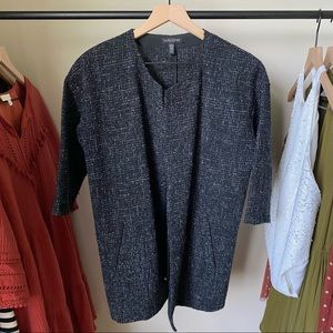 Eileen Fisher Tweed Long Jacket